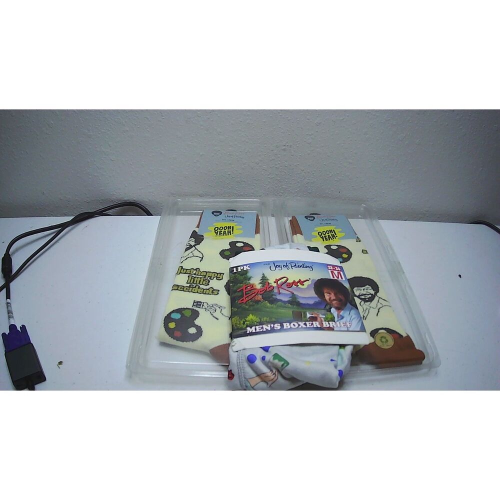 Bob Ross Socks and Boxer Brief Bundle (M)